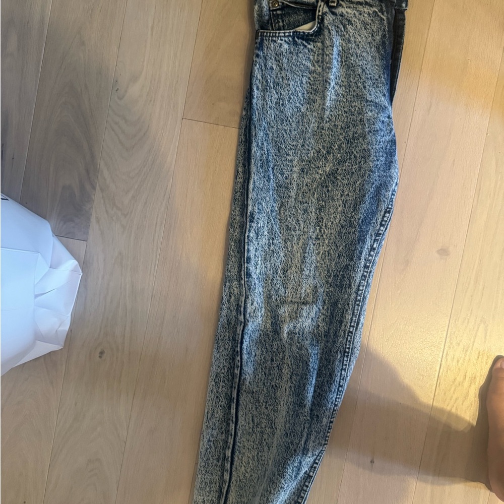 High Rise Acid Wash Jeans